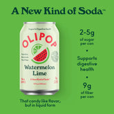 OLIPOP Prebiotic Soda Watermelon Lime 12 fl oz 12 Pack